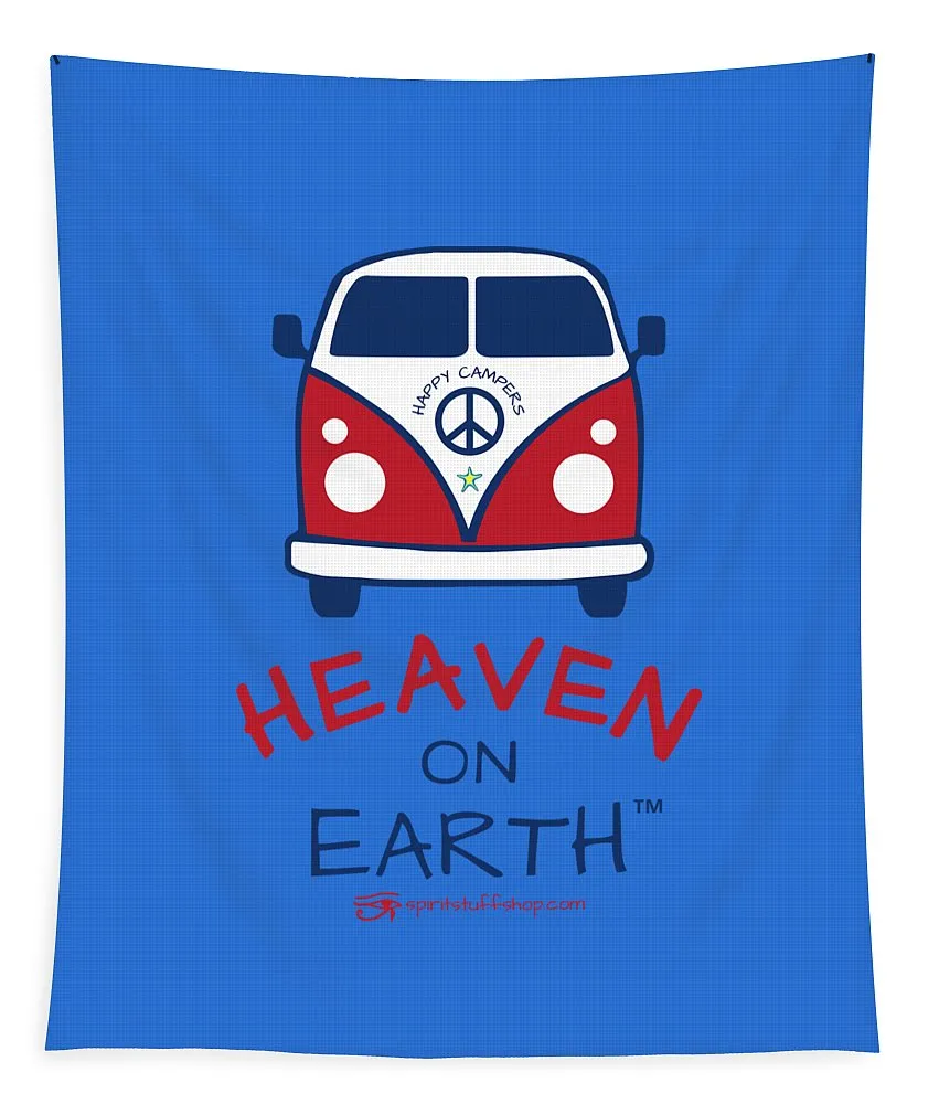 Vw Happy Camper Heaven On Earth - Tapestry