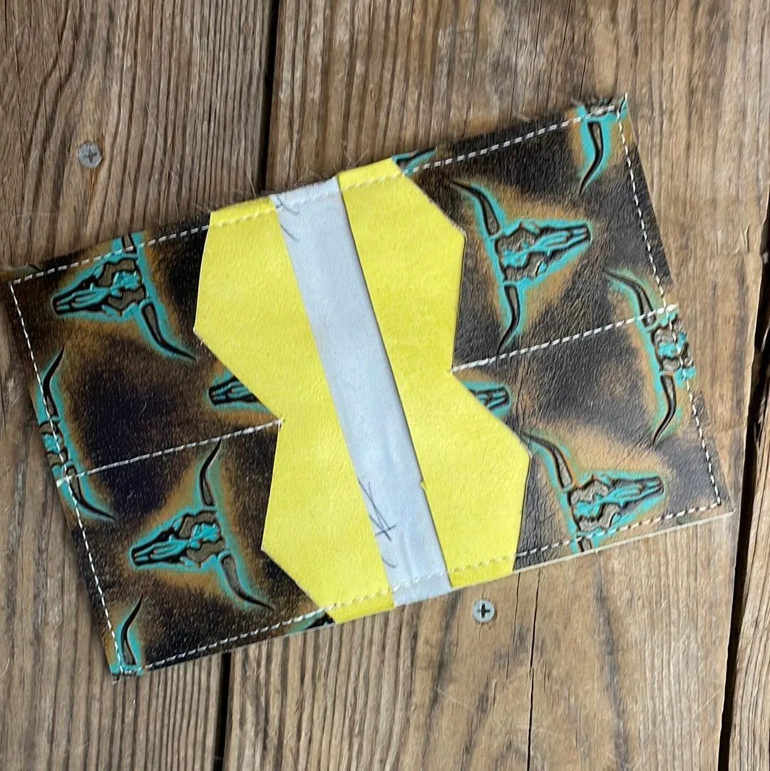 Waylon Wallet - Tricolor w/ Patina Skulls