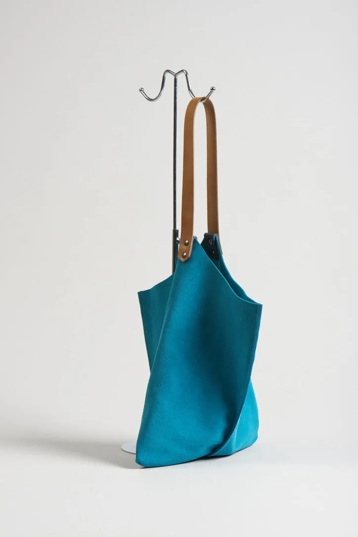 Wedge leather bag - Various colors - 13inch size