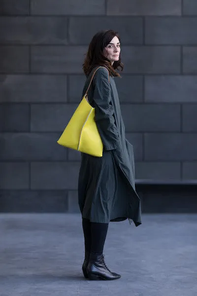 Wedge leather bag - Various colors - 13inch size