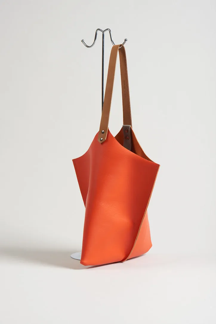 Wedge leather bag - Various colors - 13inch size