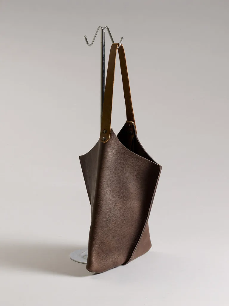 Wedge leather bag - Various colors - 13inch size