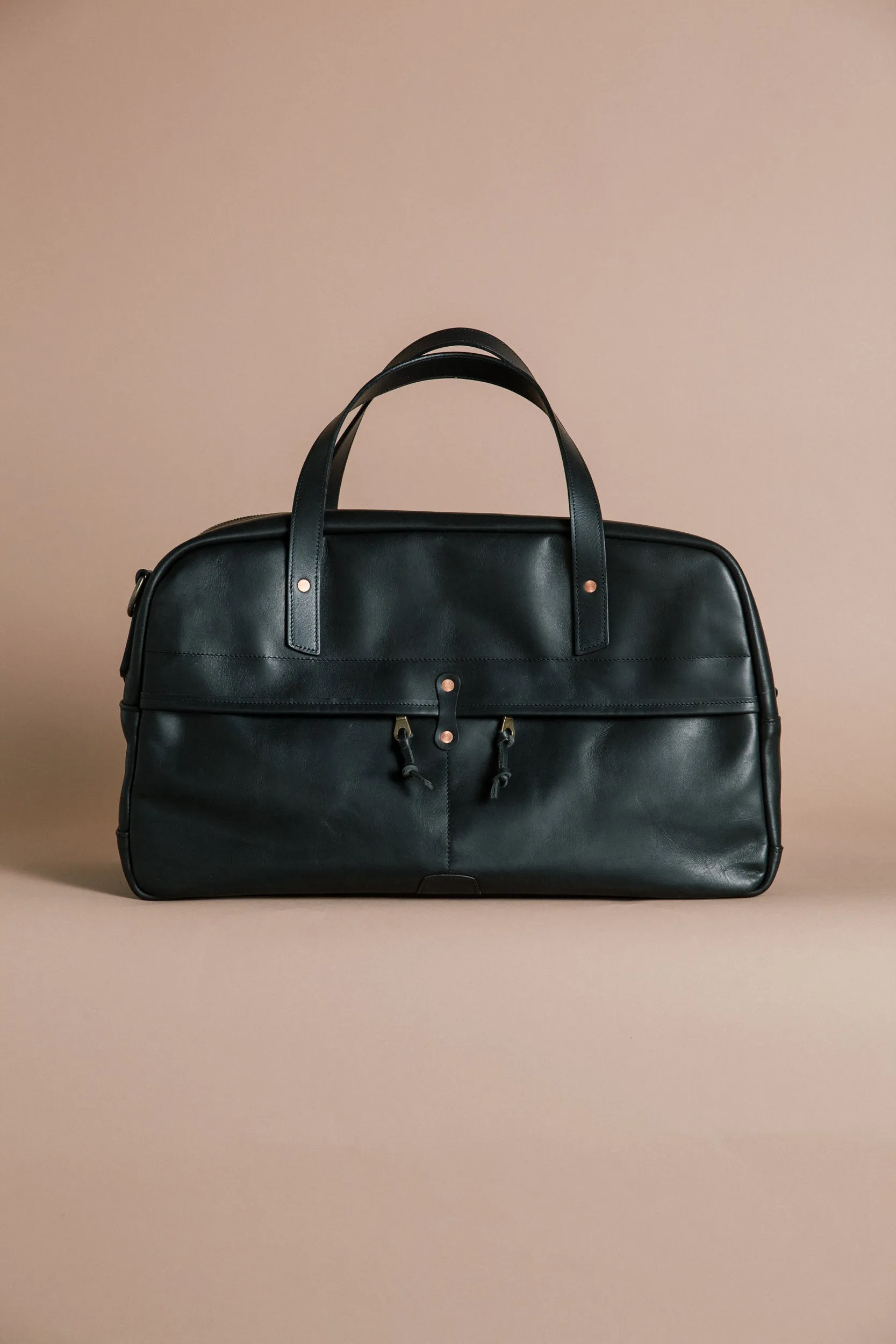 Weekender Duffle - Horween Black Essex - Late Jan 2025 Delivery