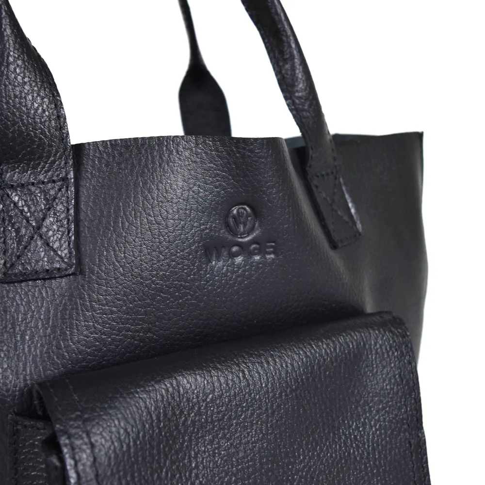 Western Bag in Black Leather - Final Sale: No Returns or Exchanges