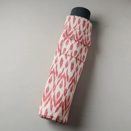 White & Pink Ikat Cotton Yoga/Beach Mat Bag