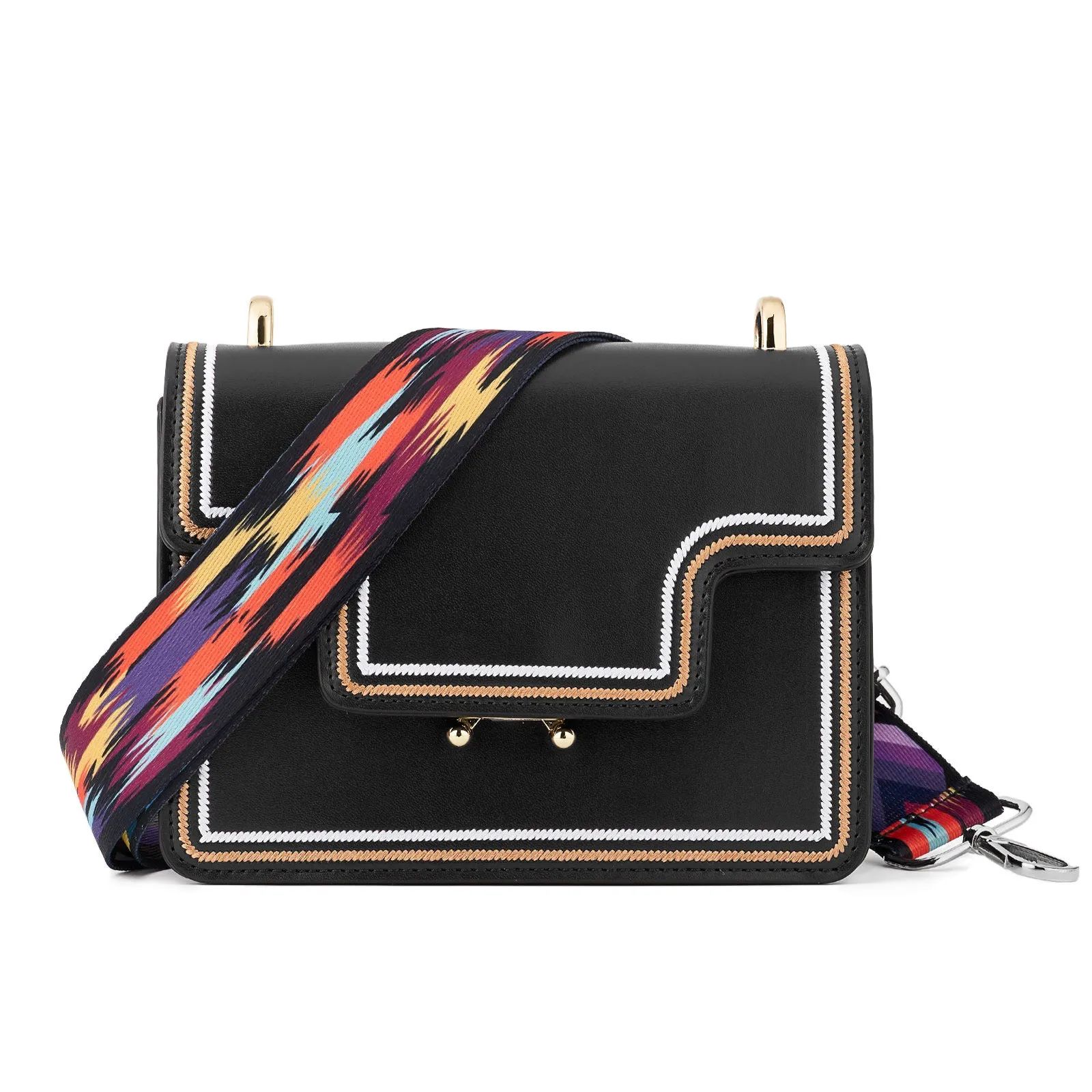 Wide Shoulder Strap Adjustable Replacement Belt Guitar Style Crossbody Bag Handbag Strap Multicolor Canvas Straps（Wide:1.4in，Long:49.2in） (Color25)