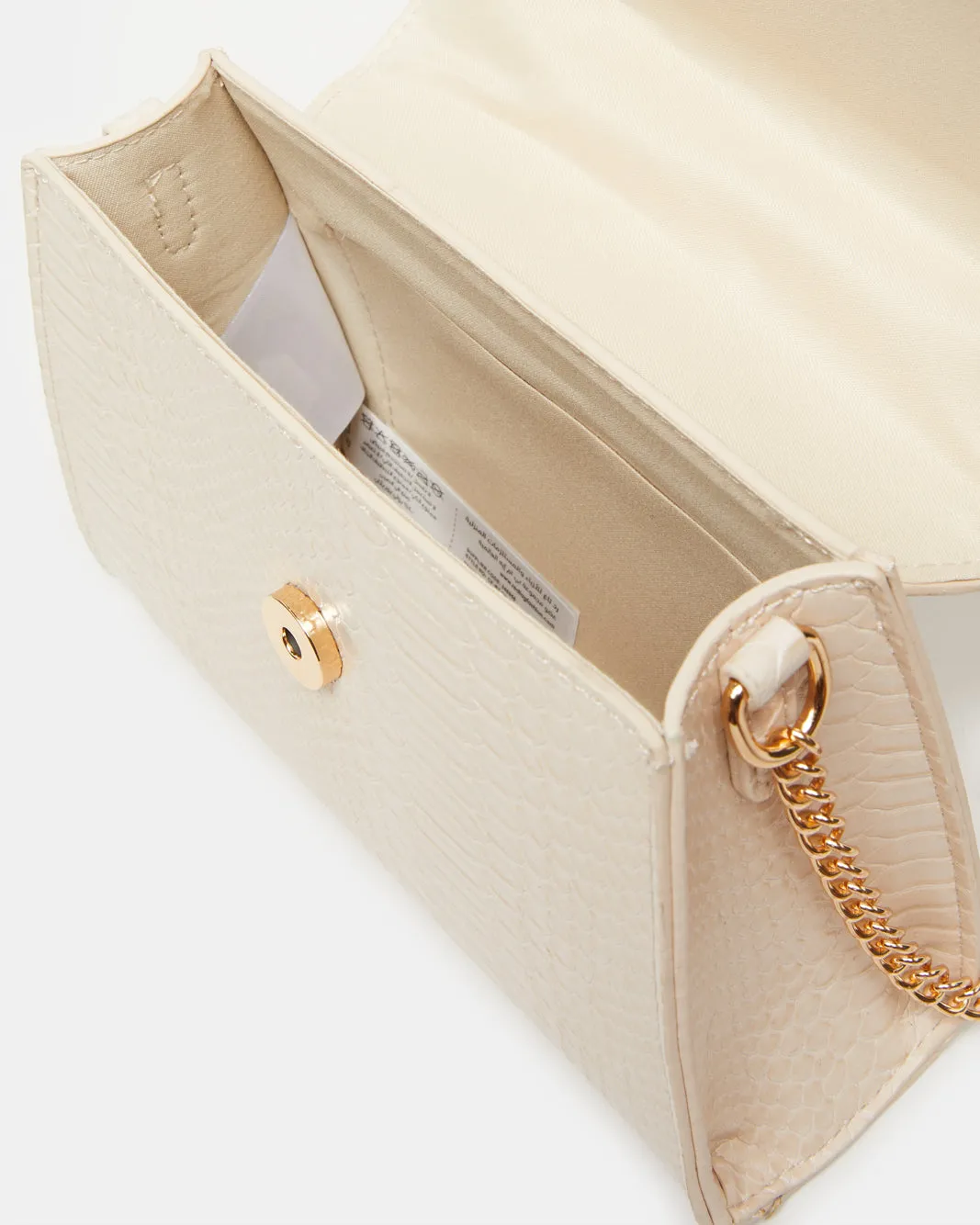 Women Beige Textured Messenger Bag