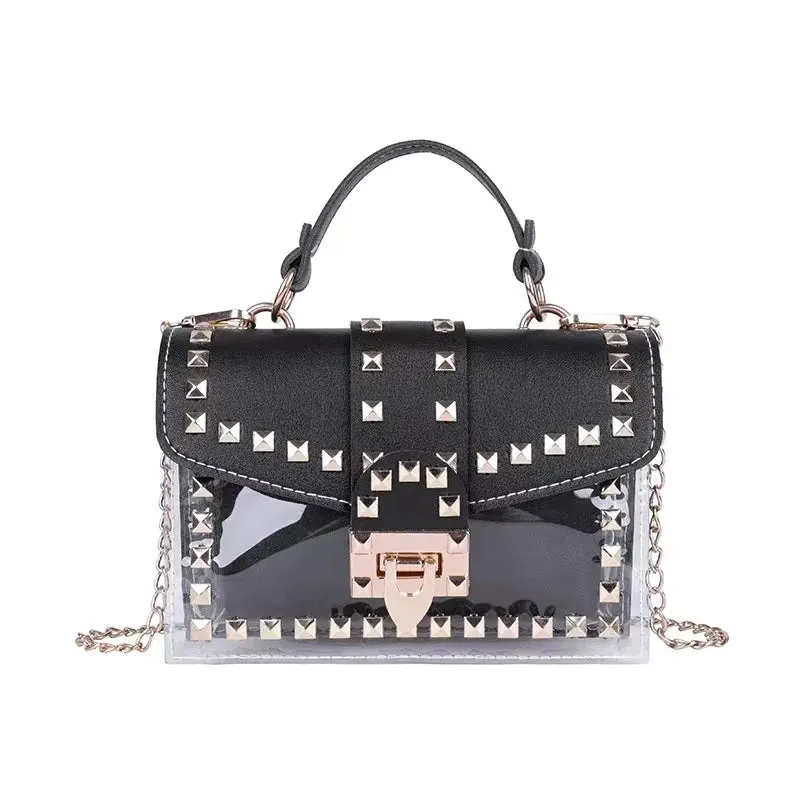 Women Studded Graffiti Crossbody Bags Fashion Shoulder Bag For Ladies High Quality