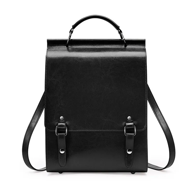 Women Vintage Cowhide Minimalist Backpack
