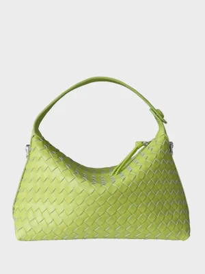 Women's Woven Leather Tote Bag Square Intrecciato Bucket Bag Braiding Shoulder Bag
