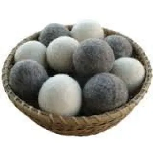 Wool Dryer Balls, Bag of 6 assorted