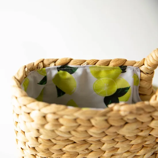 Woven Lemon Tote