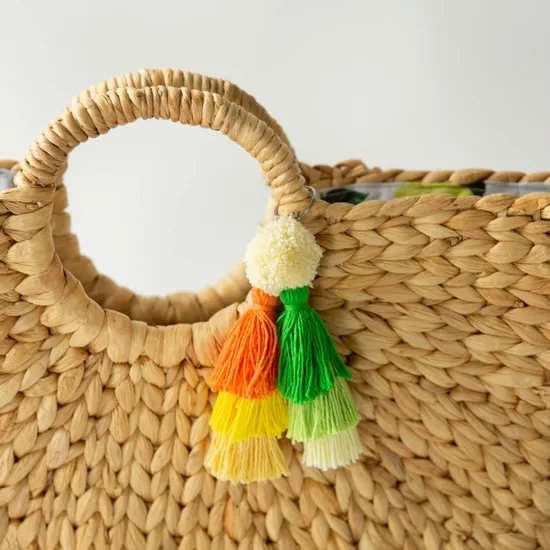 Woven Lemon Tote