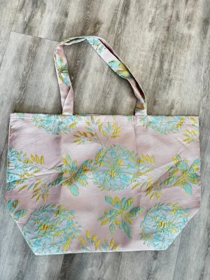 XL Rose With Mint and Gold Lurex Bag