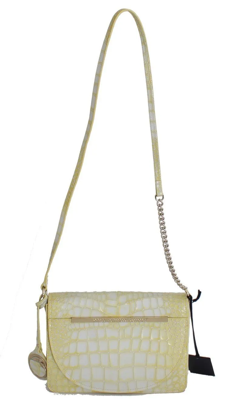 Yellow Leather Hand Shoulder Messenger Bag