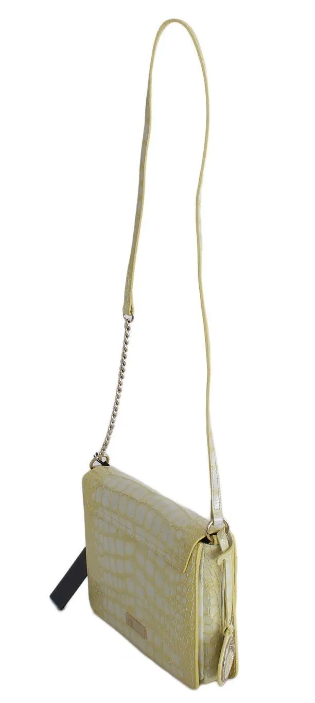 Yellow Leather Hand Shoulder Messenger Bag