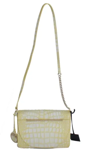 Yellow Leather Hand Shoulder Messenger Bag