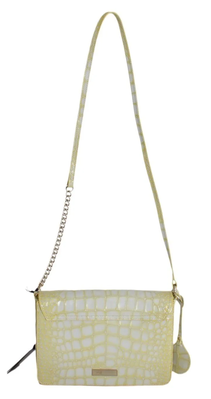 Yellow Leather Hand Shoulder Messenger Bag