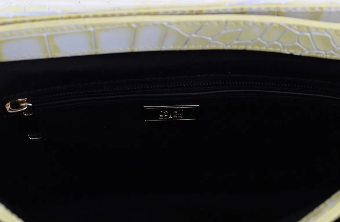 Yellow Leather Hand Shoulder Messenger Bag