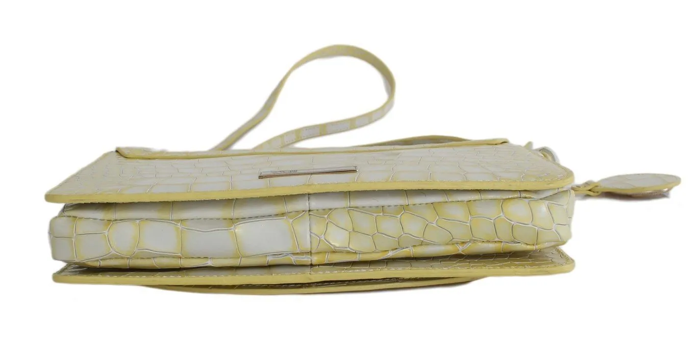 Yellow Leather Hand Shoulder Messenger Bag
