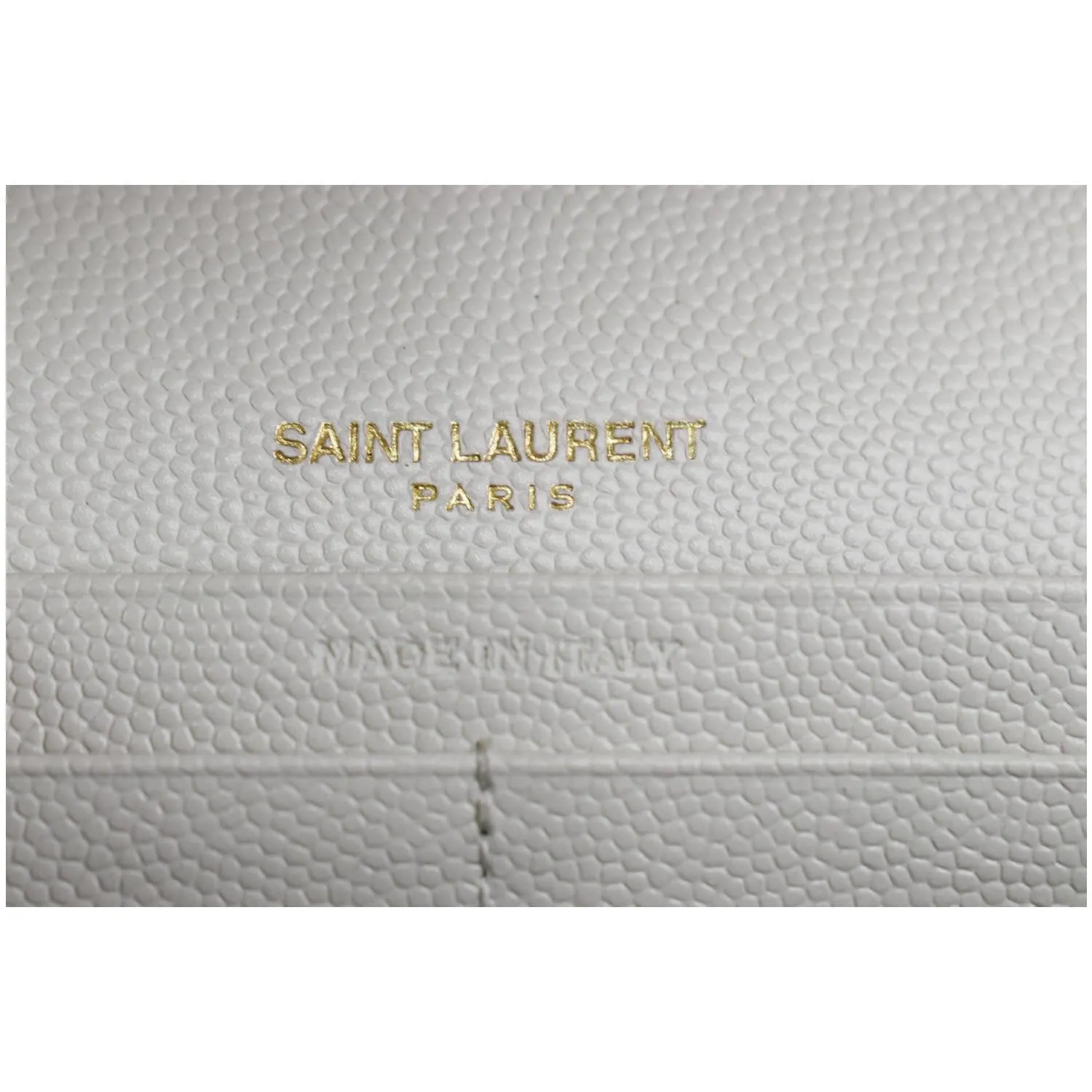 YVES SAINT LAURENT Envelope Small Leather Shoulder Bag Blanc Vintage