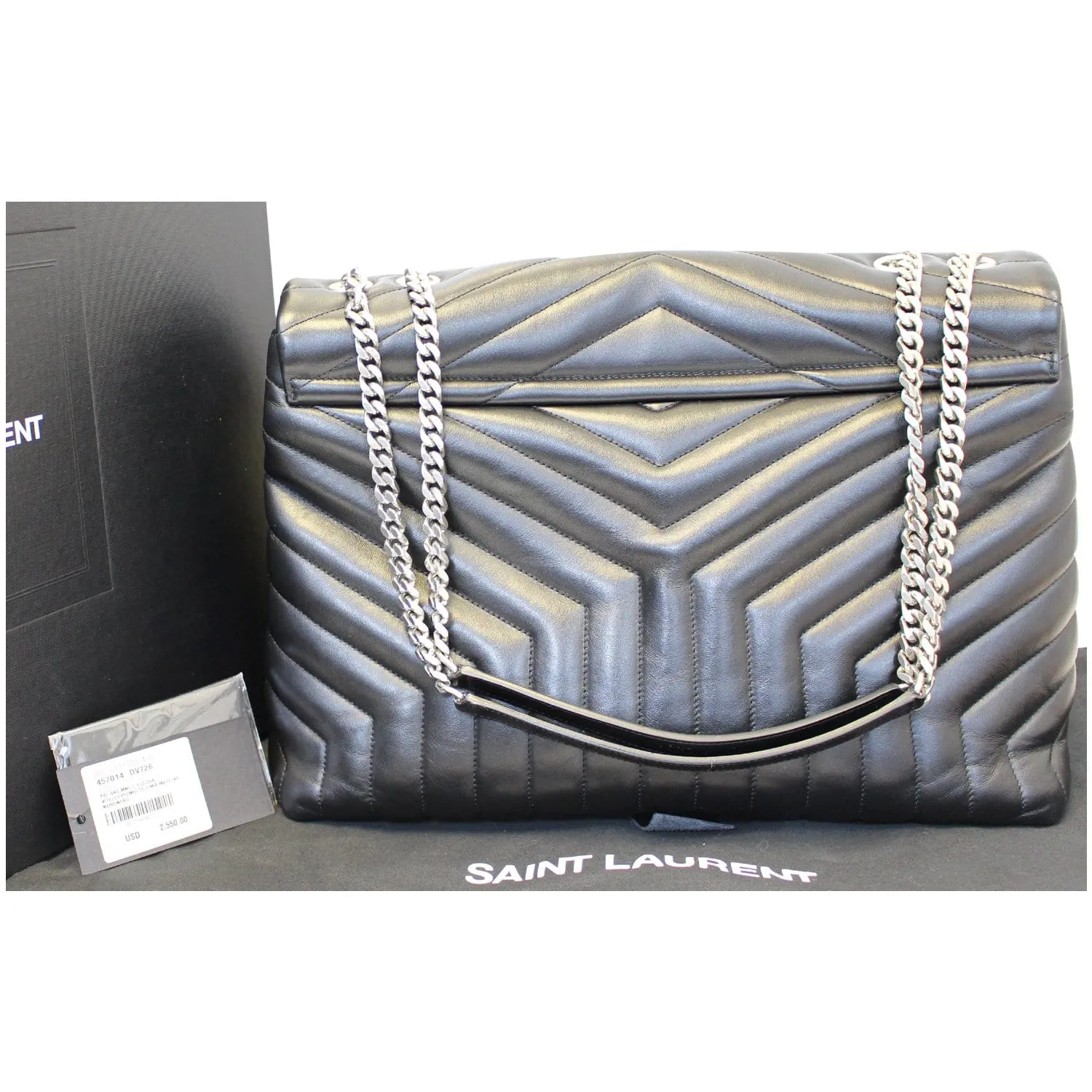 YVES SAINT LAURENT Large Loulou Calfskin Matelasse Chain Shoulder Bag