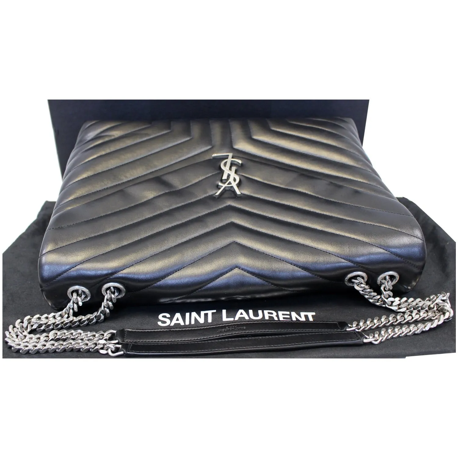 YVES SAINT LAURENT Large Loulou Calfskin Matelasse Chain Shoulder Bag
