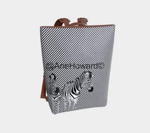 Zebra Vegan Leather Backpack